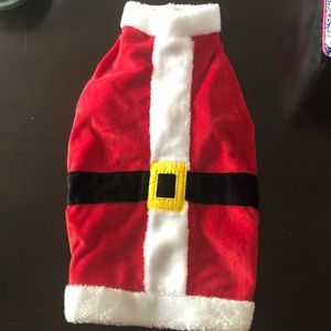 Dog Santa Costume with Santa hat